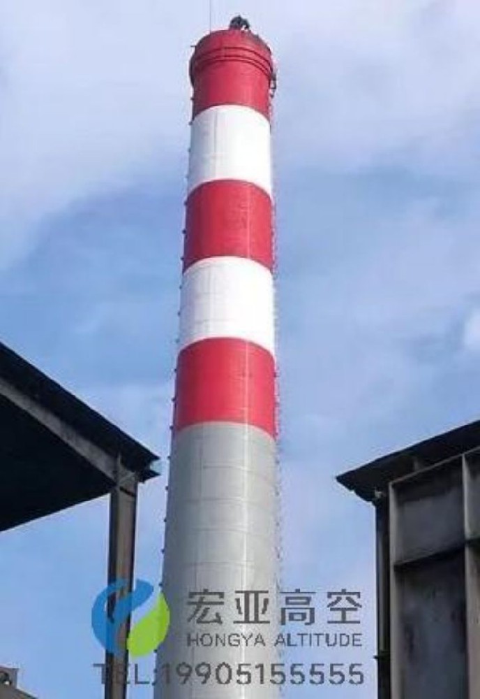 鋼煙囪刷航標施工措施