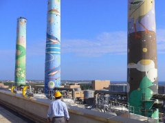 涼水塔美化與填料式冷卻塔亮化相比較